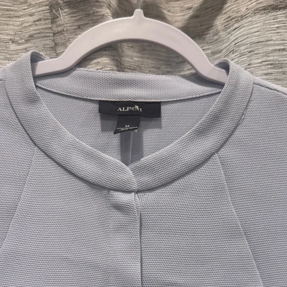 Alfani Light Blue Textured Top - Picture 2 of 10